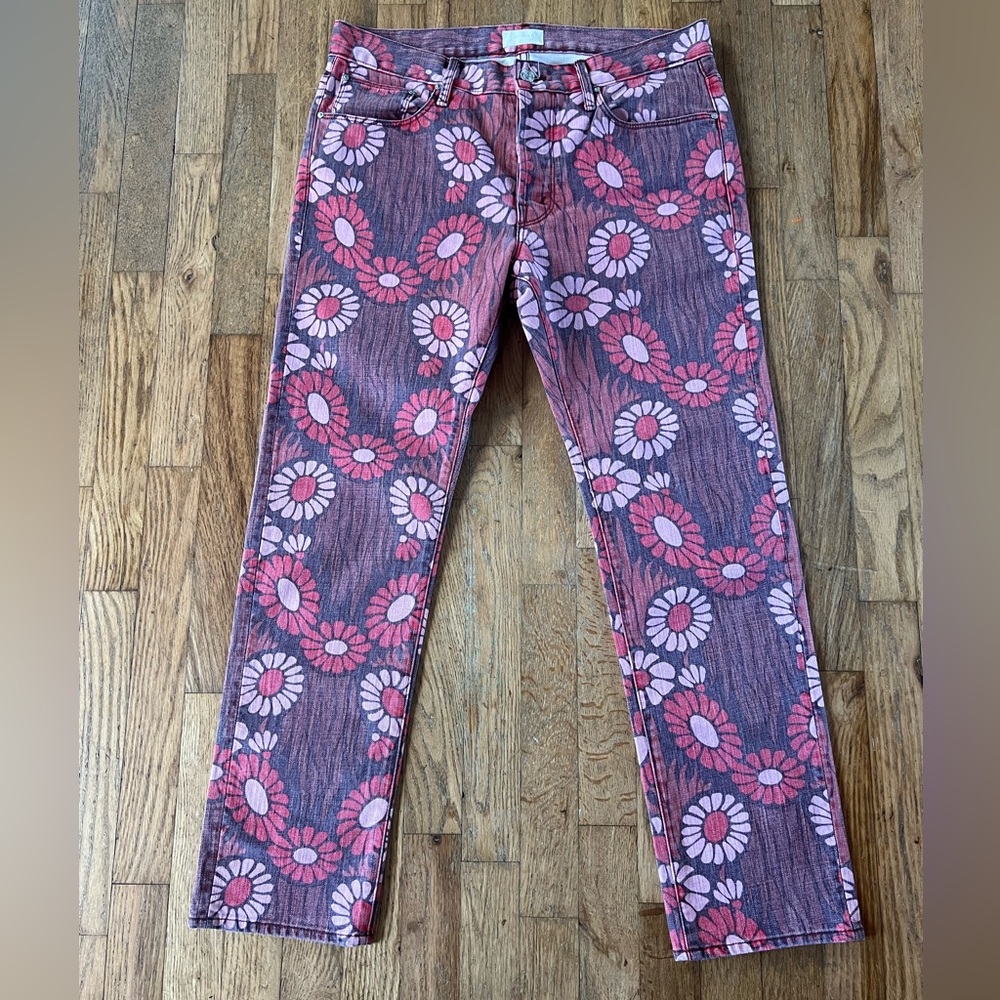 Slim fit flower power jeans